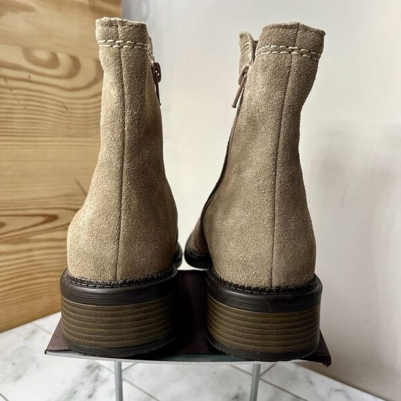 Clarks Pebble Maye Zip Suede Boot Womens Shoes Pebble Suede 7M Boho Western NWOT - Picture 5 of 9